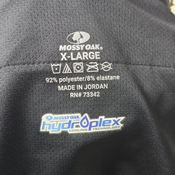 MOSSY OAK Fishing Hydroplex Shorts Men XLARGE Black Polyester Stretch w/ Pockets - Picture 3 of 11